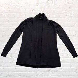 Theory open front feminine fit black cardigan